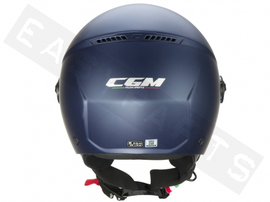Helmet Demi Jet CGM 167A FLO MONO blue satin (long visor)